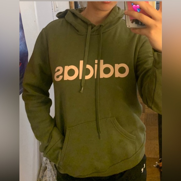 💘 Dark Green Adidas Hoodie 💘 - Picture 4 of 4